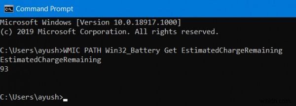 Windows 11/10에서 명령줄을 사용하여 배터리 잔량을 확인하는 방법 