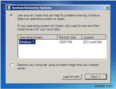 시스템 드라이브를 압축한 후 Windows가 부팅되지 않음 