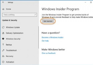 시작하기 버튼이 회색으로 표시됩니다. Windows Insider Preview 빌드를 가져올 수 없음 