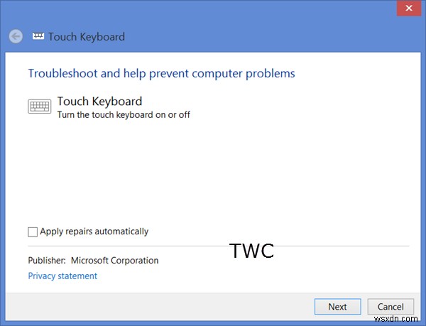 Windows 11/10에서 터치 키보드가 작동하지 않음 