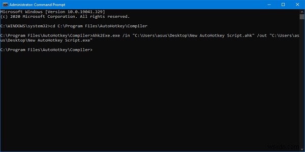 Windows 10에서 AHK 파일을 EXE 파일로 변환하는 방법 