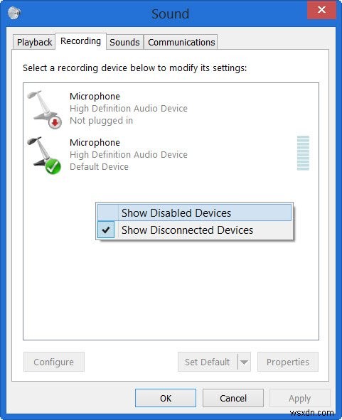 Windows 11/10에서 모든 녹음 장치를 활성화하는 방법 