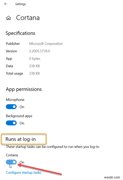 Windows 10에서 자동 시작되는 Cortana를 비활성화하는 방법 