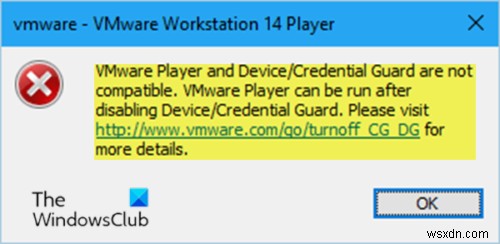 Windows 10에서 VMware Workstation 및 Device/Credential Guard가 호환되지 않음 