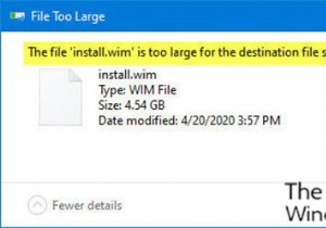 USB 플래시 드라이브에 비해 너무 큰 Windows 10 install.wim 파일을 수정하는 방법 