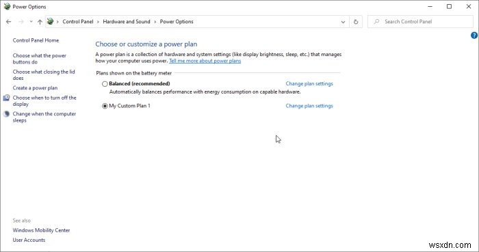 Windows 11/10에서 전원 관리 옵션을 삭제하는 방법 