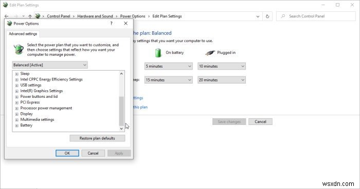 Windows 11/10에서 전원 관리 옵션을 삭제하는 방법 