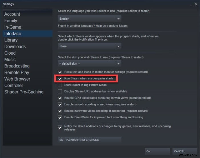 Windows 10 부팅 후 Steam 자동 실행을 중지하는 방법 
