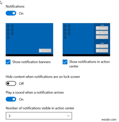 Windows 10에서 알림 설정을 관리하는 방법 