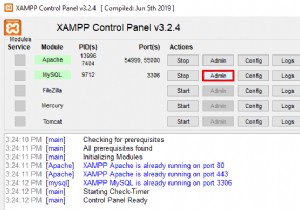 XAMPP에서 phpMyAdmin 비밀번호를 변경하는 방법 