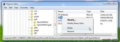 Windows 11/10의 연결 프로그램 메뉴에서 프로그램을 제거하는 방법 