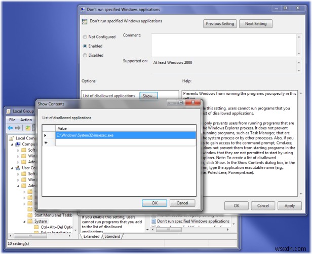 Windows 11/10에서 사용자가 프로그램을 설치하거나 실행하지 못하도록 차단하는 방법 