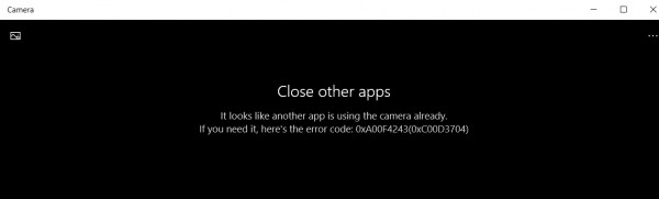 Windows 11/10의 카메라 앱용 오류 코드 0xa00f4243 