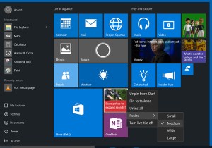 Windows 10 업그레이드 후 사용자 지정 시작 메뉴 레이아웃이 손실됨 