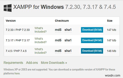 Windows 11/10에서 XAMPP를 설치 및 구성하는 방법 