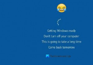 Windows가 Windows 준비 중 멈춤, 컴퓨터 화면을 끄지 마십시오 