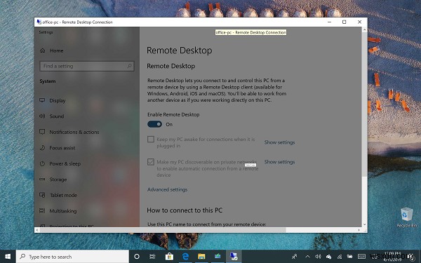 Windows 홈(RDP)에서 Windows 10 원격 데스크톱을 사용하는 방법 