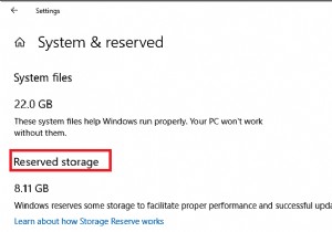 Windows 11/10 예약된 저장소 활성화·비활성화하는 DISM 명령어 사용법