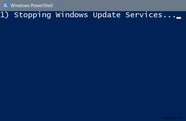 PowerShell 스크립트를 사용하여 Windows 업데이트 클라이언트 재설정 