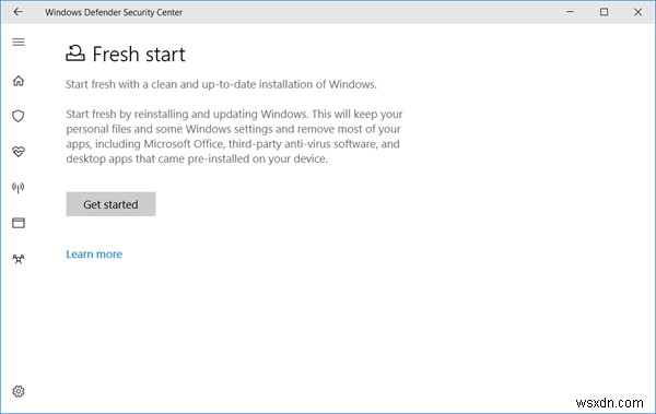 Windows 10에서 새로 시작 기능을 사용하는 방법 