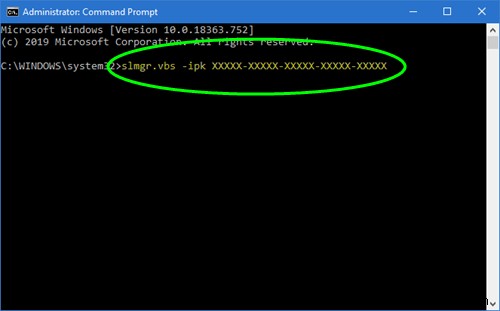Windows 10 정품 인증 오류 코드 0x8007007B 수정 