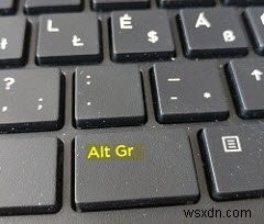 Windows 키보드에서 Alt Gr 키를 활성화 또는 비활성화하는 방법 