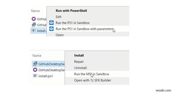 Windows Sandbox에서 PS1, EXE, MSI 설치 프로그램을 테스트하는 방법 