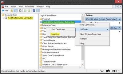 Windows 11/10에서 신뢰할 수 있는 루트 인증서를 관리하는 방법 