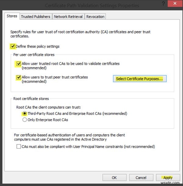 Windows 11/10에서 신뢰할 수 있는 루트 인증서를 관리하는 방법 