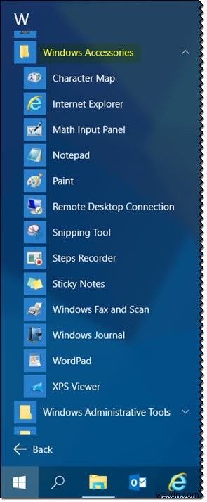 Windows 11/10에서 액세서리 폴더는 어디에 있습니까? 