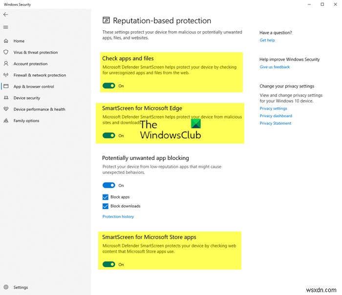 Windows 11/10에서 SmartScreen 필터를 끄거나 비활성화하는 방법 