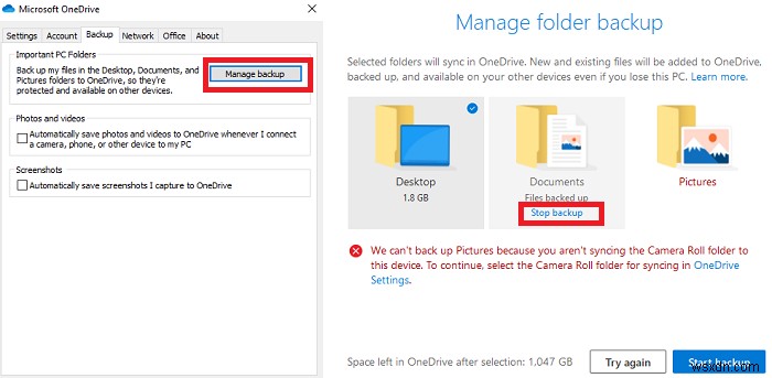 Windows 11/10에서  파일을 OneDrive에 자동 백업  알림을 비활성화하는 방법 