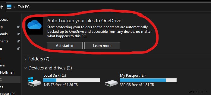 Windows 11/10에서  파일을 OneDrive에 자동 백업  알림을 비활성화하는 방법 