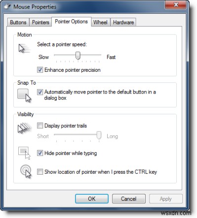 Windows 10에서 자동으로 마우스 포인터를 대화 상자로 이동 