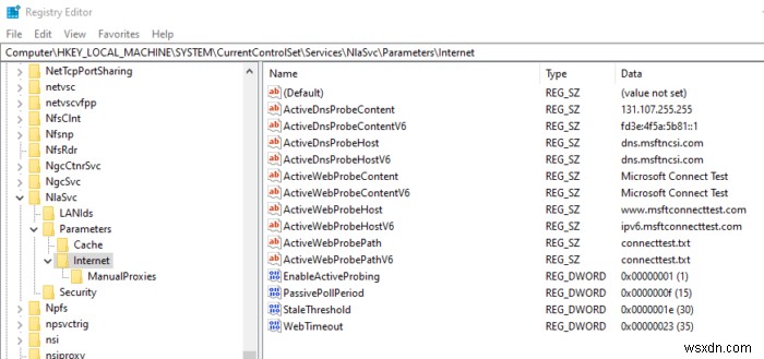 msftconnecttest 리디렉션 오류를 제거하는 방법 