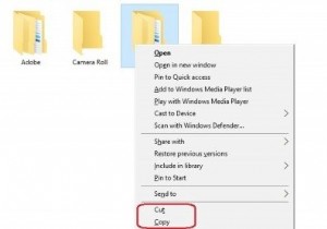 Windows 11/10에서 마우스와 키보드로 잘라내기·복사·붙여넣기 하는 방법