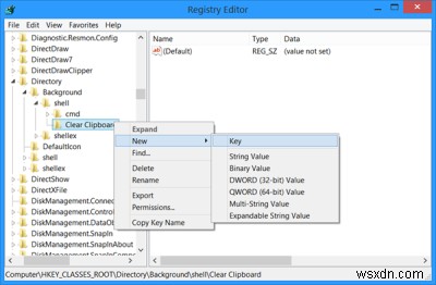 Windows 10에서 바로 가기, CMD 또는 상황에 맞는 메뉴를 사용하여 클립보드를 지우는 방법 