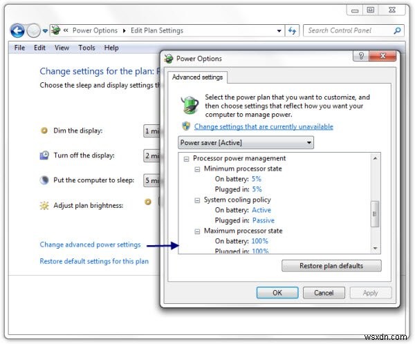 Windows 11/10에서 최적의 전원 관리를 위한 프로세서 사용량 관리 