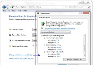 Windows 11/10 프로세서 최대 사용량 조절로 과열 잡고 배터리 수명 늘리는 방법
