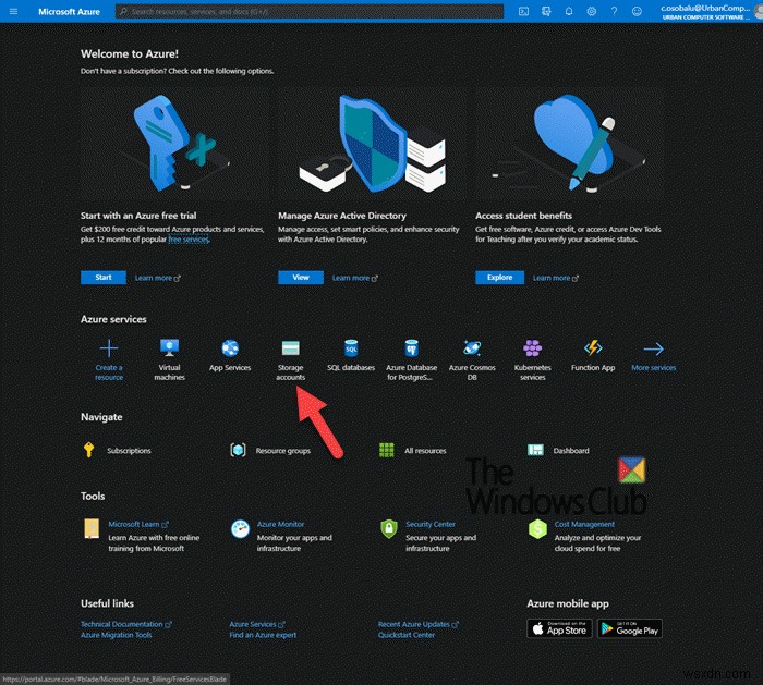 Windows 기반 Azure VM에서는 전체 업그레이드가 지원되지 않습니다. 