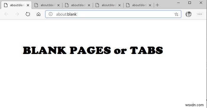 Edge 브라우저를 실행할 때 빈 탭 또는 페이지를 여는 방법 
