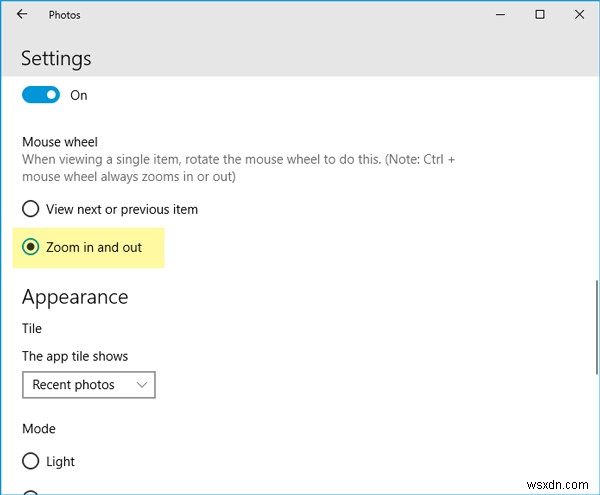 Windows 11/10의 사진 앱에서 마우스 휠을 사용하여 확대 또는 축소하는 방법 