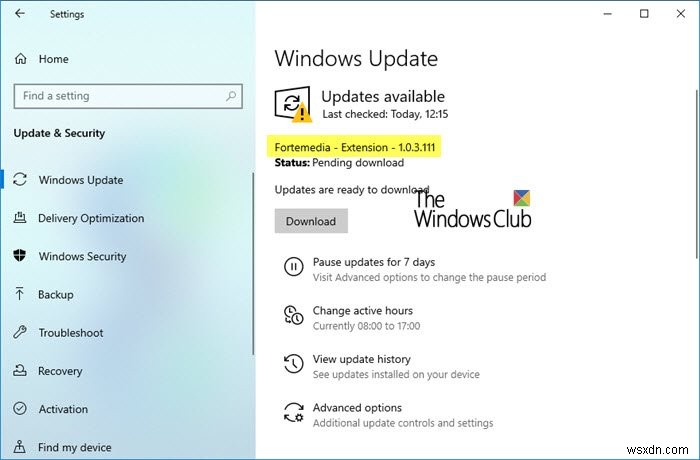 Windows 10의 Fortemedia 확장 업데이트란 무엇입니까? 