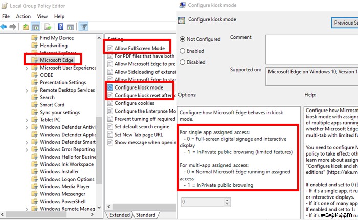 새로운 Microsoft Edge 및 Edge 레거시로 키오스크 모드를 설정하는 방법 