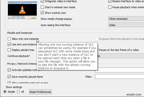 Windows 10의 VLC 플레이어에서 여러 비디오를 재생하는 방법 