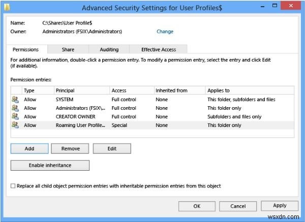 Windows 10의 로밍 사용자 프로필 버전 관리 비호환성 문제 