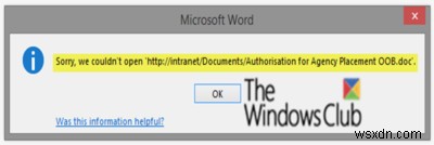 죄송합니다. Windows 10에서 오프라인 파일 오류를 열 수 없습니다. 