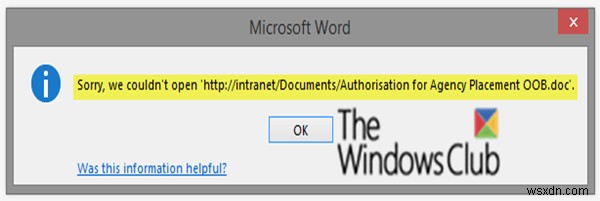 죄송합니다. Windows 10에서 오프라인 파일 오류를 열 수 없습니다. 
