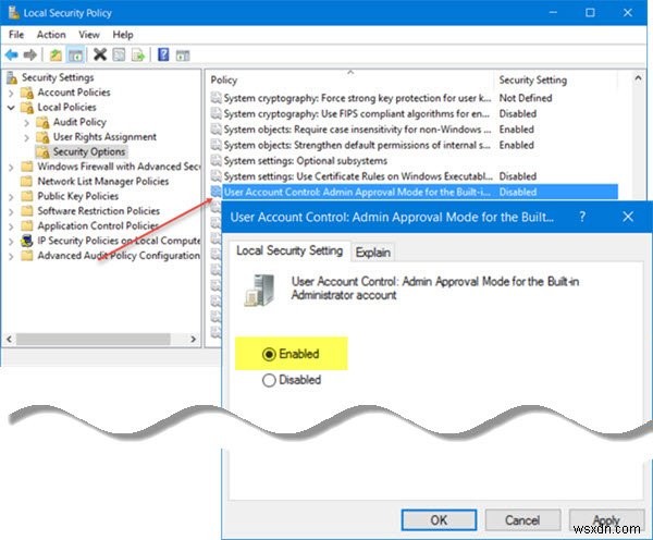 Windows 10의 기본 제공 관리자 계정을 사용하여 Microsoft Edge를 열 수 없습니다. 