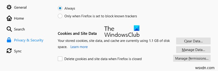 Chrome, Edge, Firefox, Opera 브라우저에서 쿠키 비활성화, 활성화 